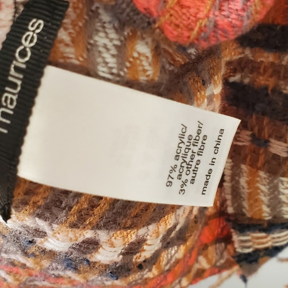 Maurices Earthtone Plaid Shawl/Wrap - Picture 3 of 3